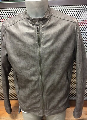 Giubbotto Uomo Bikers Ecopelle Gianni Lupo Effetto Vintage Giacca