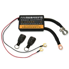 Wireless Dual Remote Car Battery Disconnect Cut Off Switch System Isolator 12V