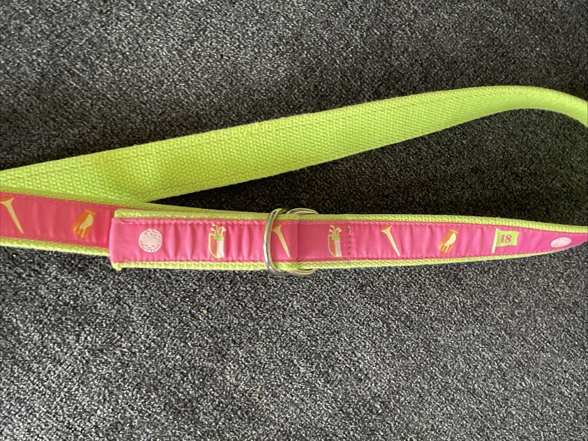 vintage Douglas Paquette pink green cocktails belt L Vintage Douglas Paquette Size Medium Double D Cinch Belt  main image 4