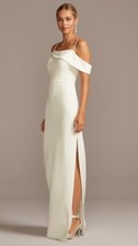 DB STUDIO asymmetric off-the-shoulder sheath dress women's dress wedding Size 16
