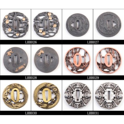zinc alloy tsuba hand guard plate for Japanese samurai swords