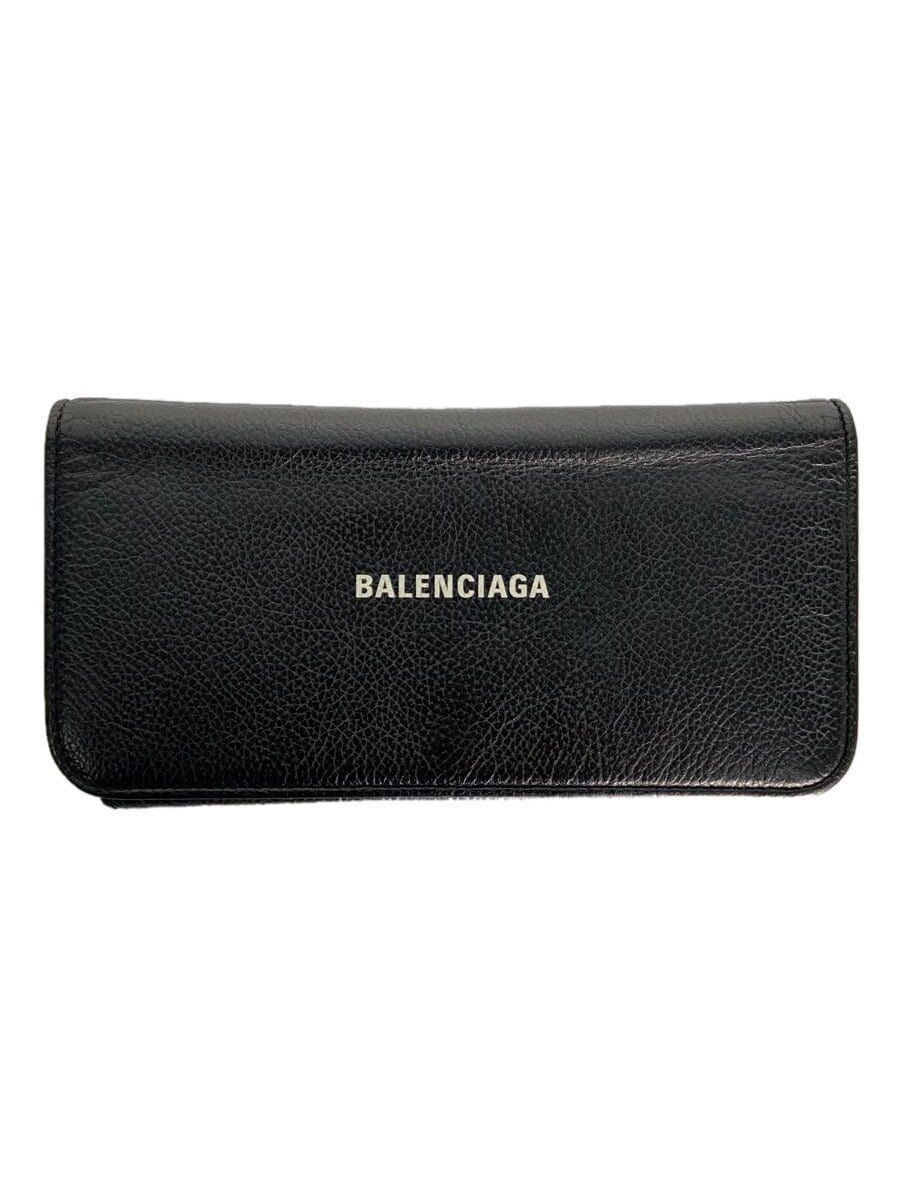 BALENCIAGA long wallet leather Black men's 594289 1090 V BALENCIAGA long wallet leather Black men's 594289 1090 V