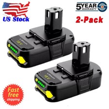 2Pcs Replacement for Ryobi 18V Lithium Battery P102 P103 P105 P107 P108 P109 3.6