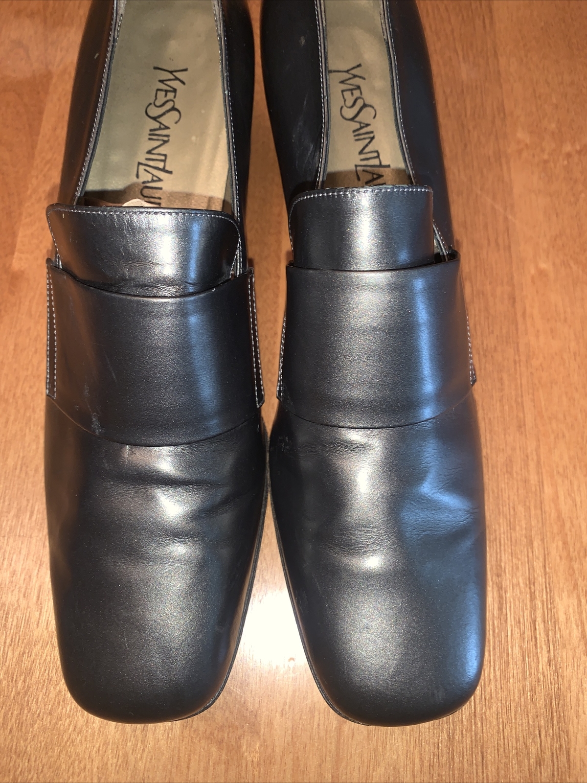 Yves Saint Laurent YSL scarpe vintage canna di fucile 7 5 STRETTE GUVC