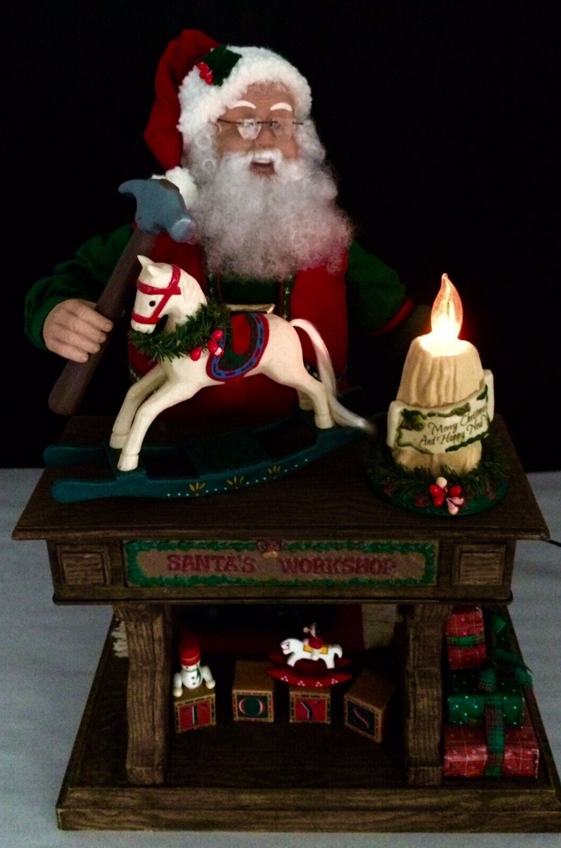 Holiday Creations Santa TOY WORKSHOP Animated Music Light