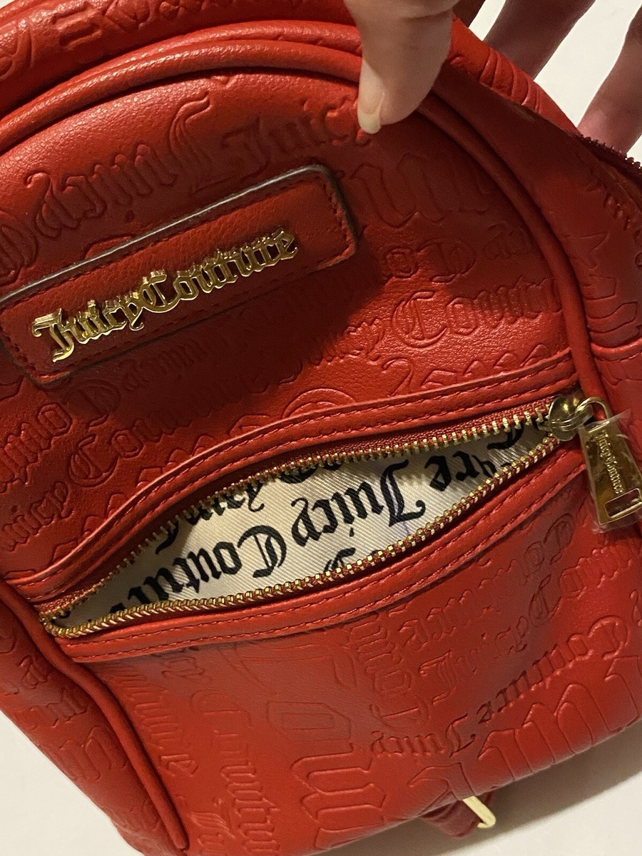 Juicy Couture Cherry ?Red Small Y2K Purse Mini Backpack 