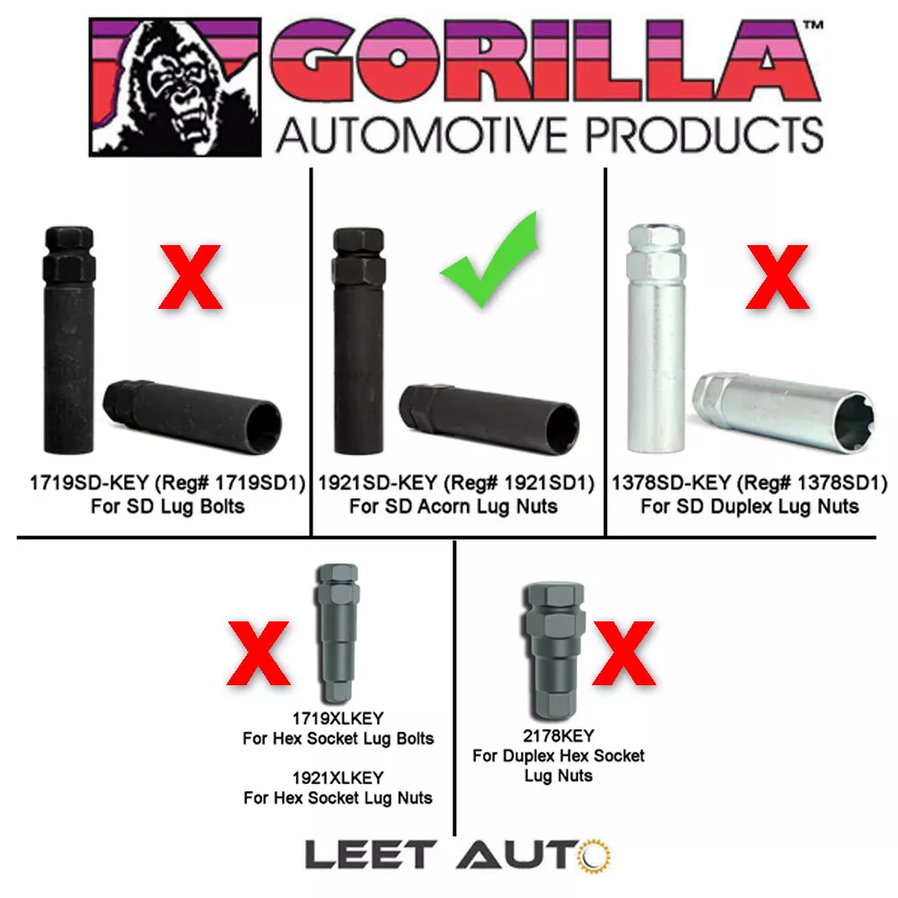 Gorilla 1921SD-KEY, Key for Small Diameter 12mm Spline lug nuts, 1921SD1  12619102112 eBay