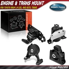 4xEngine Motor &Transmission Mount for Toyota RAV4 09-12 L4 2.5L 4WD Auto. Trans