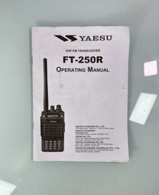 Genuine Yaesu FT-250 250R Original Operating Manual VHF FM