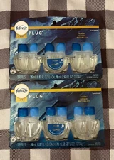 6 Pack Febreze Plug in Air Freshener & Odor Eliminator Scented Oil Refill Ocean