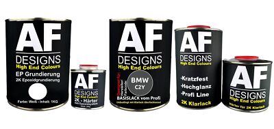 FÜR BMW C2Y Bluestone Metallic 3.7L Autolack SET 2K Epoxid Grundierung Klarlack