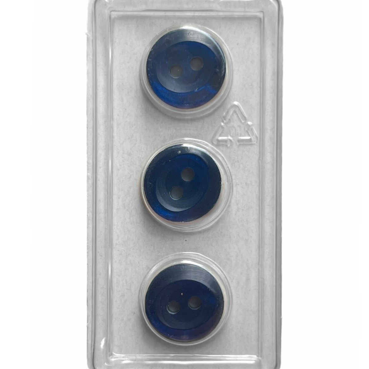 Buttons Blue Round 2-Hole 3-Pack 1/2