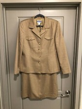 Rare Vintage Pendleton Women Skirt Suit Set Sz 14 100 Virgin Wool