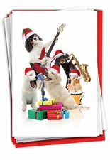 Christmas-Noel Art-Bears: Funny Mixed Set of 12 Cards w/ Envelopes