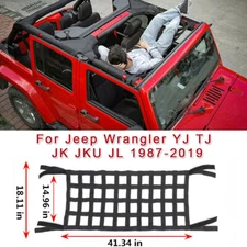 Cargo Net Car Top Roof Hammock Mesh For Jeep Wrangler JK JKU JL YJ TJ LJ 97-2020