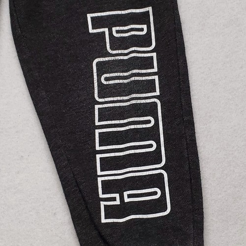 Puma Active Pull On Running Athletic Pants Youth Boys Size 5 Black White - Picture 4 of 8