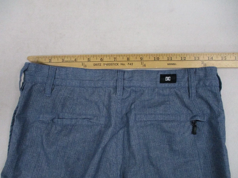 Pantalones Cortos DC Hombres Talla 29 Azul Informal Bolsillos Chino Elastizados Ligeros Foto 3 de 4