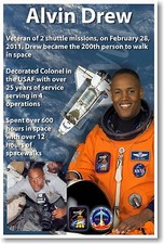 Alvin Drew - NEW NASA African American Astronaut Space Exploration POSTER
