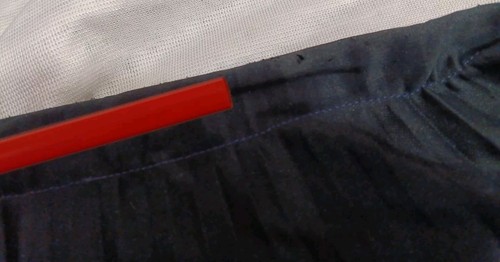 Vintage Black Accordion Pleated Midi Skirt Elastic Waist Made In USA - 第 5/5 張圖片