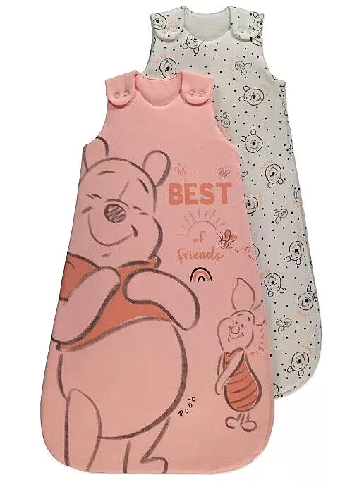 Baby Girls George Sleeping Bag Sack Winnie The Pooh Cream Coral