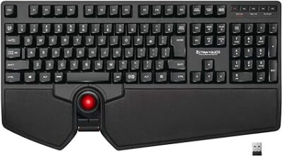 Elecom USB Wireless Keyboard With Trackball Premium Membrane Key TK-TB01DMBK New
