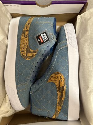 Nike SB Zoom Blazer Mid QS x Supreme Denim 2022 (DX8421-400) sz 9