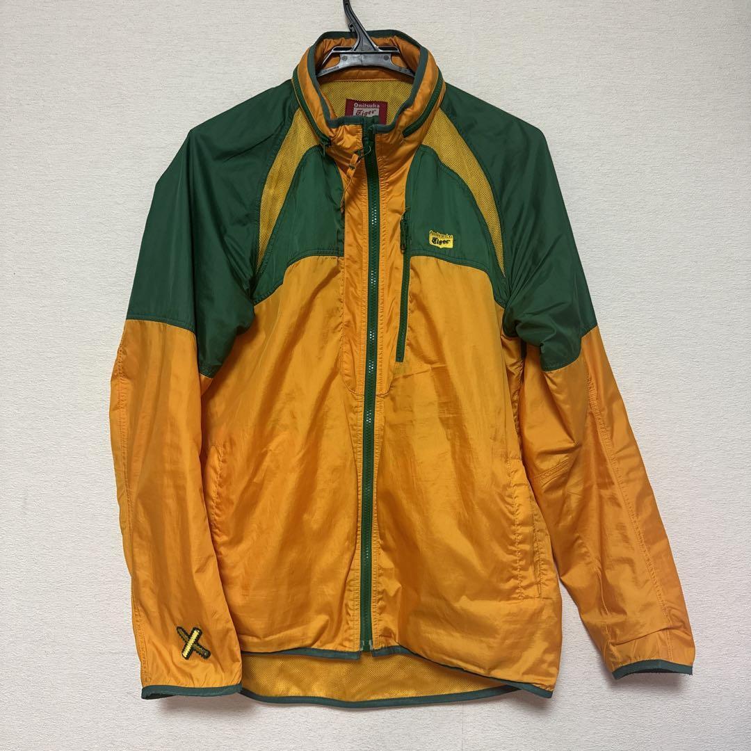 Onitsuka Tiger Windbreaker M Yellow Vintage 15 Years Old Rare