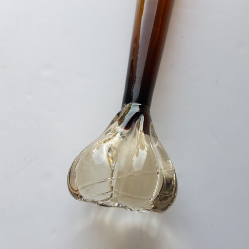 Glasbruk Aseda Glas Blumenknospen Vase Swedish Amber Vintage Nordic Design - Bild 5 von 17