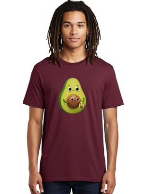 Avocado-Family-1 Mens Graphic Tee, 100% Cotton, Casual Summer Wear