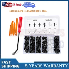 100Pcs Clip Trim Car Push Pin Rivet Bumper Door Panel Retainer Fastener Brand