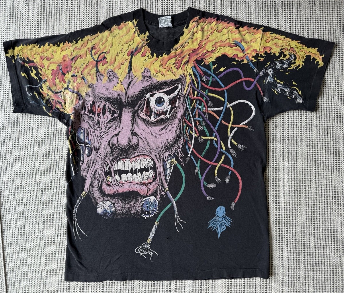 LIQUID BLUE 90s USA製 ウルヴァリンTシャツ オリジナル本物 Vtg 90's Liquid Blue Deadpool Wolverine Weapon X Marvel Comic XMEN