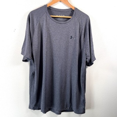 Under Armour The Tech Tee Shirt Mens XXL Gray  Short Sleeve Logo