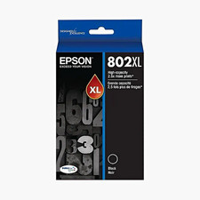 Epson Genuine Original 802XL Black High-Capacity Inkjet Ink Cartridge NO BOX