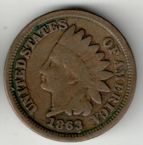 1863 Indian Head Cent