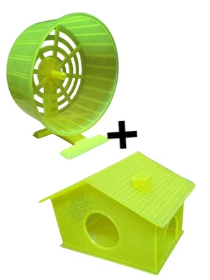 Moon Glow Hamsterhaus (Glow in the Dark) plus Moon Glow Wheel
