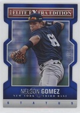 2014 Panini Elite Extra Edition Status Blue Die-Cut 11/100 Nelson Gomez #98 0o6v