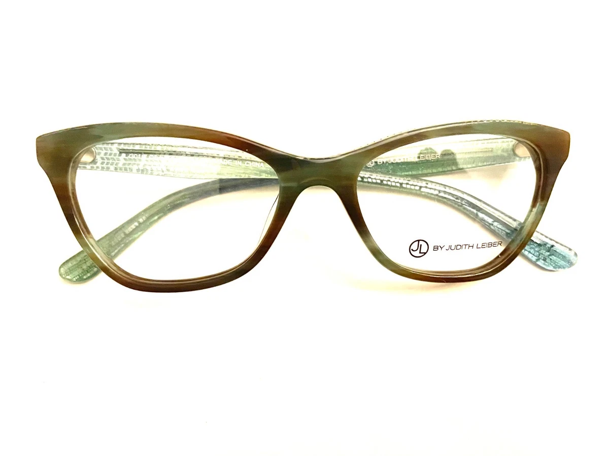 Judith Leiber JL1655 Eyeglass Frames Women 52-15-135 Brown Tortoise Rectangular Judith Leiber Metal Eyeglass Frames for sale | eBay main image 3