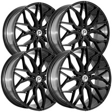 Set Of 4 Pinnacle P306 Mystic 20x8.5 5x4.5 35mm Gloss Black Wheels Rims