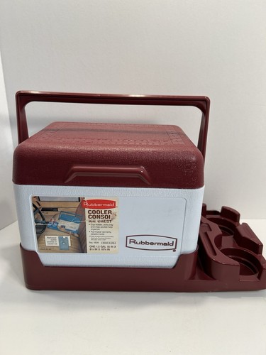 Vintage Rubbermaid Gott Tote 6-Pack Cooler w/Console Arm Rest Cup Holder