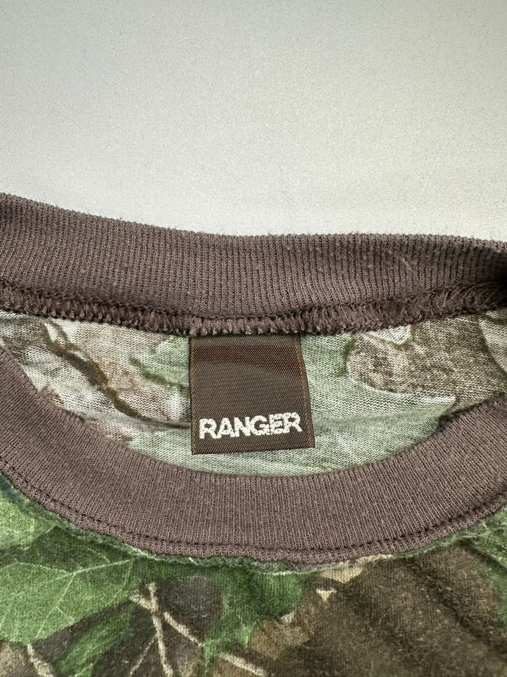 Vintage Ranger Realtree Hardwood Camo Long Sleeve Ringer T-Shirt XL - Image 3 of 4