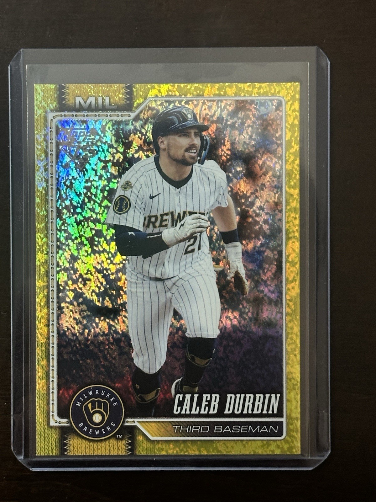 2026 Topps Series 1- Caleb Durbin /399  Yellow Sand glitter Brewers #297