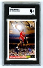 MICHAEL JORDAN~CHICAGO BULLS~1992 UPPER DECK SGC-9 MINT GRADED CARD #23~NEW CASE