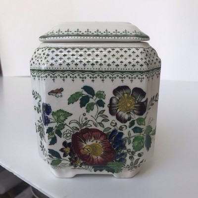 Masons Ironstone Tea Caddy Paynsley Design Vintage English Storage Container.
