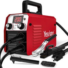200A Mini Stick Welder 110V Portable Welding Machine, IGBT Inverter S, Red 
