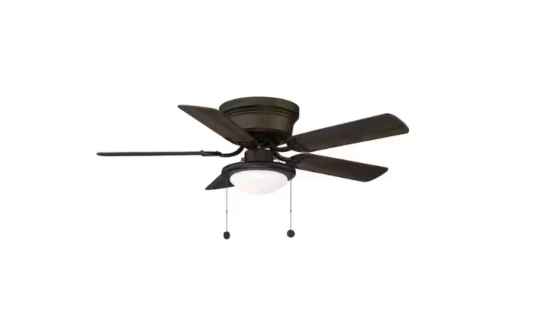 Hampton Bay Hugger 44 in. LED Indoor Oil-rubbed bronze Ceiling Fan w/ Light Kit - Image 2 of 4
