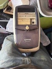 Rare Original Compaq Presario Windows 98 Vintage Retro Classic Gaming PC P3 Blue