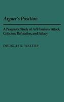 Douglas Walton | Arguer's Position | Buch | Englisch (1985) | Gebunden | Praeger