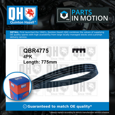 4 Rib Multi V Drive Belt fits HYUNDAI GETZ TB 1.1 02 to 05 G4HD QH 2521202500