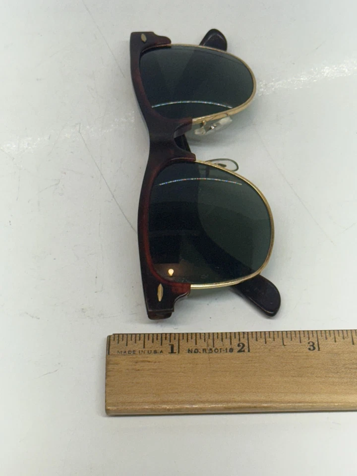 Gafas de sol Ray Ban B&L Wayfarer Max Tortoise hechas en EE. UU. Foto 4 de 4