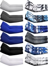 Newcotte 12 Pairs Arm Sleeves for Kids 8-10 Years, As Picture Shows 